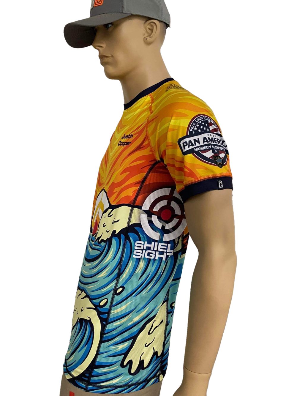 Shield Sights Pro Shooting Shirt - Pan American Handgun Championship - Orange - Image 3