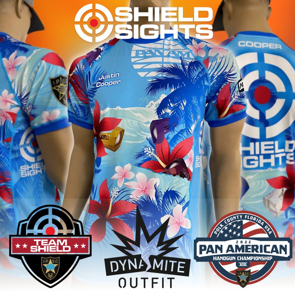 Shield Sights Pro Shooting Shirt - Pan American Handgun Championship - Blue - Image 6