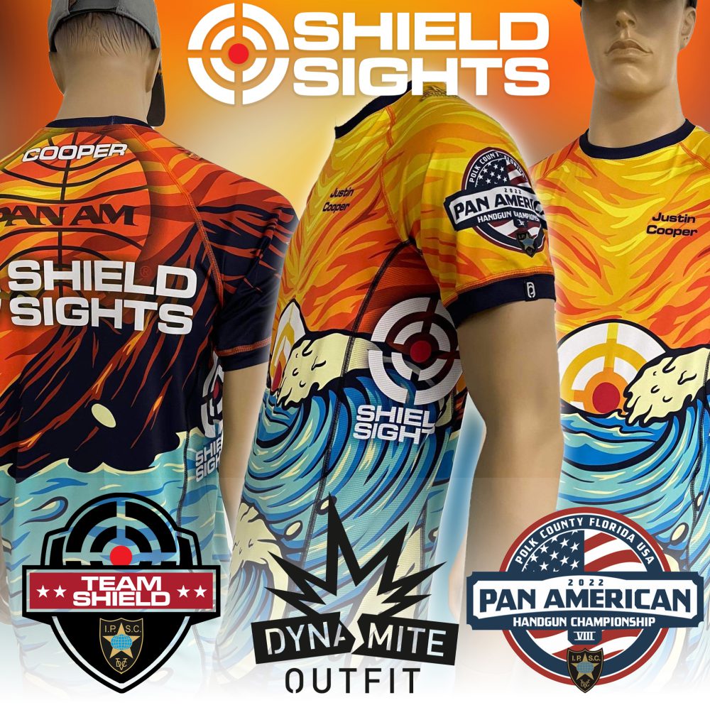Shield Sights Pro Shooting Shirt - Pan American Handgun Championship - Orange - Image 6